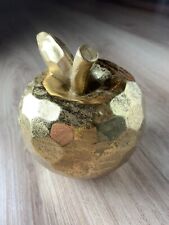 Golden Geo Apfel Deko Obst, Stilvoll Modern Heim Dekor Ornament