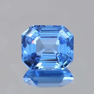 AAA Natural Ceylon Genuine Fancy Blue Spinel Loose Emerald Cut Gemstone 6.70 Ct - Image 1 of 4