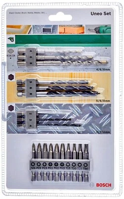BOSCH 19tlg. SDS Quick Sechskant Bohrer & Bits Zubehör Mixed-SET für UNEO - Bild 1 von 4