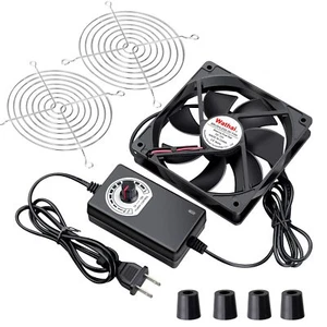 Wathai 120mm x 25mm AC Powered Computer Fan with AC Plug 110V 120V 220V 240V Var - Afbeelding 1 van 6
