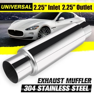Silenziatore Scarico in acciaio inox universale per x auto racing sportivo 57 mm - Imagen 1 de 7