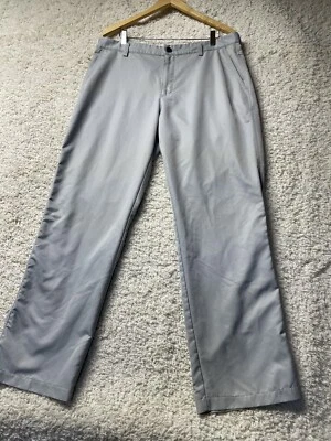 Pantalones Adidas Para Hombre 36x32 Gris Chino Activo Frente Plano Climalite Golf Performance Foto 1 de 4