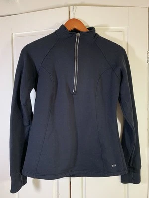 Pullover REI 1/4 Cremallera Mujer Talla Mediana Negro Atlético Forrado de Vellón Gorpcore LEER Foto 1 de 4