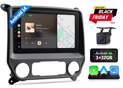 10.1"Android 14 Car Radio Wireless CarPlay GPS Navi DSP For GMC Sierra 2015 2017 - Image 1 of 4