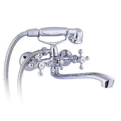 Badewannenarmatur Set Wannen Bad Armatur Einhebel Wasserhahn + Dusch Handbrause - Bild 1 von 4