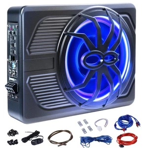 1000W 10-Inch Under Seat Car Subwoofer, Slim Powered Bass Tube w/Built-in Amp... - Picture 1 of 6
