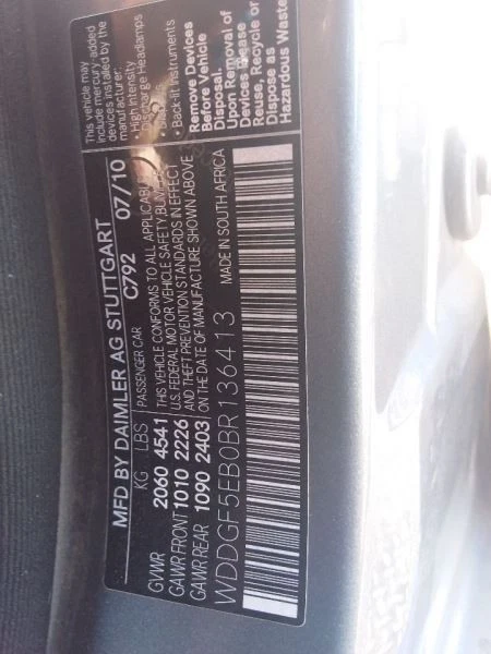 Engine ECM 204 Type C250 Sedan AWD Fits 09-12 MERCEDES C-CLASS 26576613 - Image 1 of 4