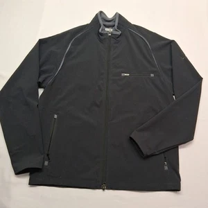 NIKE Men's Black Gray Full Zip Athletic Track Jacket Medium - Picture 1 of 15