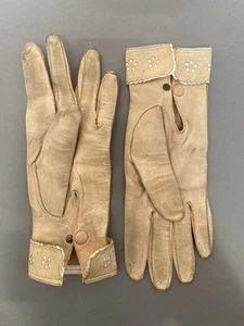 Vintage Leather Gloves 1940s-1950s - Picture 1 of 5