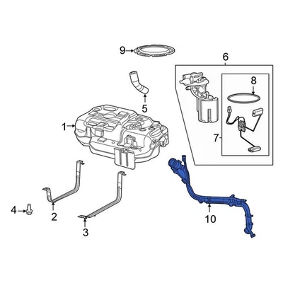 For Chrysler Pacifica 2017-2024 Chrysler 68615662AA Fuel Tank Filler Neck - Image 1 of 3
