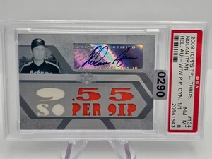 💥 Nolan Ryan 2008 Topps Triple Threads White Wale PPlate Auto 1/1 PSA 8 💥 - Picture 1 of 4