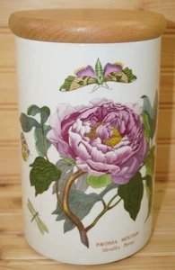Portmeirion Botanic Garden Canister with Wood Lid, Storage Jar, 7 5/8" (S30) - Picture 1 of 10