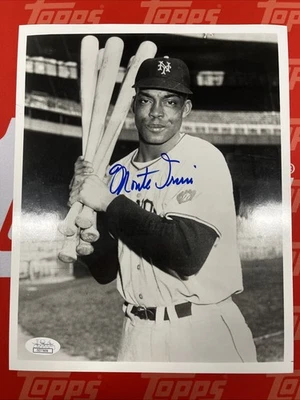 JSA Monte Irvin Autographed Signed 8x10 Photo New York Giants JSA COA - Image 1 of 4
