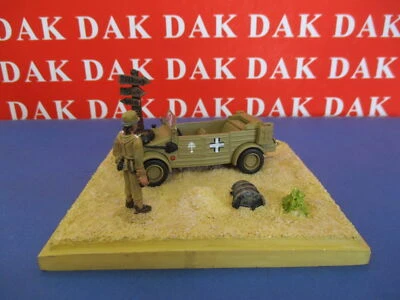 Die cast 1/43 Diorama Modellino Auto Kubelwagen Deutsche Afrika Korps - Immagine 1 di 4