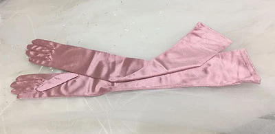 Guante de ópera de vestido de satén elástico de 23,5" de largo con spandex. Boda.Promoción.Halloween. Foto 1 de 3