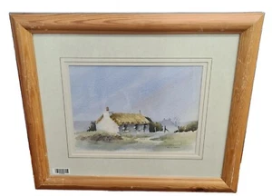 Paul Talbot Greaves Early Work Watercolor 'Callanish Blackhouse' tearooms Lewis - Picture 1 of 6