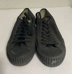 PF FLYERS Center Lo Black/Black 10 1/2 Mens / 12 Womens New Old Stock Unworn - Picture 1 of 13