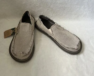 Sanuk Schuhe Herren Gr. 9 braun Bürgersteig Surfer Halbschuhe Hanf Slipper - Bild 1 von 10