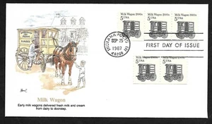 #2253 5c Milk Wagon 1900s -Fleetwood FDC Coil (3+2) - Picture 1 of 2