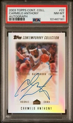 2003 Contemporary Collection CARMELO ANTHONY Auto /499 PSA 8 - Image 1 of 2