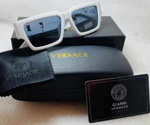 Premium Versace Limited Edition Black Glasses With White Frame Sunglasses - Picture 1 of 6