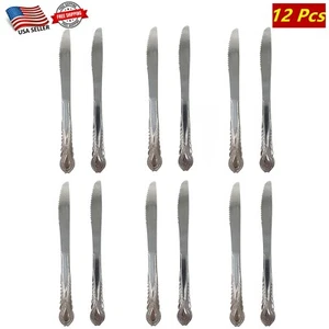 12 Pcs Table Knives Set, Durable Steak Knife, Food Grade Stainless Steel 8.1 in - Picture 1 of 2