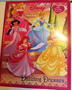 Disney Princess Dazzling Dresses With Reusable Stickers Scene Book Random House - Picture 1 of 3