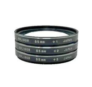 Soligor Lenses 55mm + 1 + 2 & + 3 & Soligor Case All In Great Condition - Picture 1 of 4