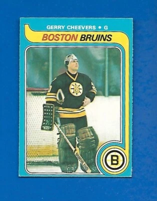 1979-80 OPC #85 GERRY CHEEVERS ERROR BLANK BACK BOSTON BRUINS HOCKEY NHL CARD - Image 1 of 2