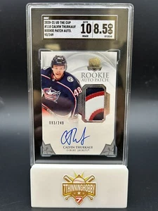 2020/21 UD THE CUP Calvin Thurkauf PATCH AUTO ROOKIE RC AUTOGRAPH /249 SGC 8.5 - Picture 1 of 2
