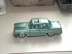 Bandai MERCEDES BENZ 220 vintage JAPAN 1960's TIN TOY FRICTION CAR SUNROOF 10'' - Picture 1 of 17