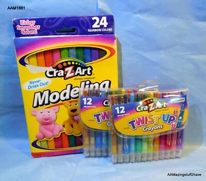 Lote de lápices Cra Z art Twistup 12 piezas y arcilla de modelado 24 piezas NUEVO regalo para niños - Imagen 1 de 12