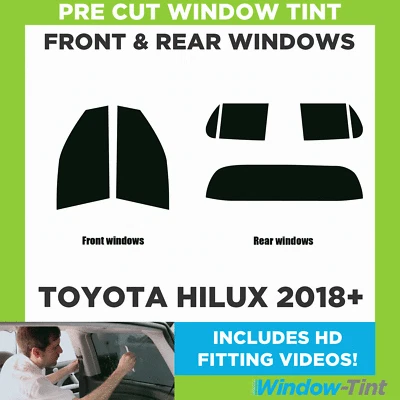 For Toyota Hilux 2018+ Full Pre Cut Window Tint Kit Front & Rear Tinting Film - Image 1 of 4
