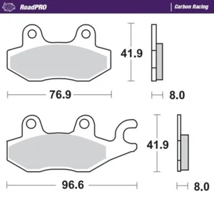 MotoMaster Rear Brake Pads for Triumph 900 TROPHY 1992-1998 RoadPRO Carbon  - Picture 1 of 1