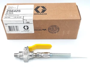 GRACO 239018 BALL VALVE 5000 PSI 1/4" NPT Drain Valve Assembly 256425 Stainless - Picture 1 of 9