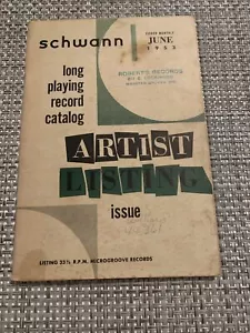 Schwann Long Playing Record Catalog. June 1953 issue - Picture 1 of 11