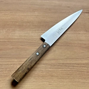 Cuchillo de cocina Deba japonés vintage de acero al carbono - Hitachi-Ginshi 3 acero - Imagen 1 de 20