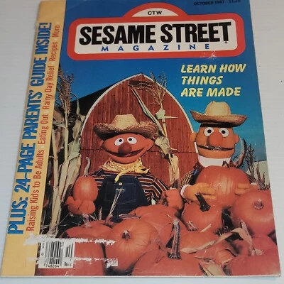 Vintage CTW Sesame Street Magazine October 1987 Bert & Ernie How Things Are Made - Image 1 of 4