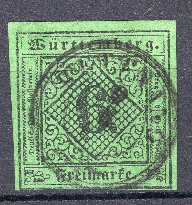 GERMANY, WURTTEMBERG, SC # 4 A, USED - Image 1 of 1