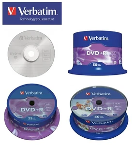 Genuine Verbatim DVD+R Blank Media 16x 4.7GB Various Discs Lot Simply the BEST ! - Picture 1 of 7