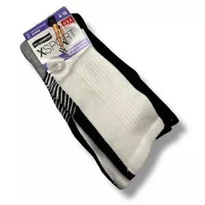 NWT No Nonsense XSport Performance Crew Socks Shoe Size 4-10 Black 2 Pair - Picture 1 of 3