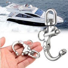 70mm 316 Stainless Steel Release Boat Anchor Chain Eye Shackle Rotated Snap Hook