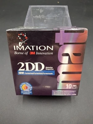 Imation 2DD 3.5'' Diskettes IBM Formatted 720KB, Labels, New 10 count per box - Image 1 of 4