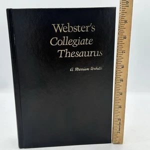 Vintage Websters Collegiate Thesaurus. A Merriam Webster Copyright 1976. Leather - Picture 1 of 5