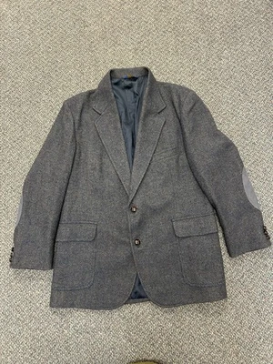Pendleton Wool Blazer Sport Coat Elbow Patch Herringbone Jacket Size 46 USA - Image 1 of 4