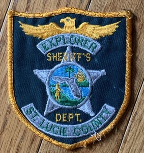 Vintage Police Explorer Sheriff's Dep’t St. Lucie County Florida Patch Fl - Picture 1 of 4