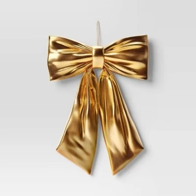 20" Christmas Metalic Bow Gold - Wondershop - Image 1 of 3