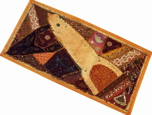 40" EXÓTICO TEXTIL ARTE CUENTAS LENTEJUELAS MOTIVO SARI MESA CORREDOR TIRO TAPIZ - Imagen 1 de 9