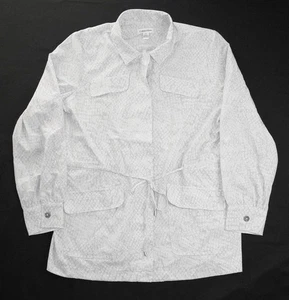 Calvin Klein Mujer M Chaqueta Ligera Bolsillos con Cinturón Informal Gris $130 NUEVA - Imagen 1 de 7