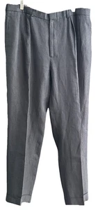 Polo by Ralph Lauren Anzughose Herren marineblau 100 % Leinen plissiert Bündchen 38 x 30 gebraucht, in einwandfreiem Zustand - Bild 1 von 8